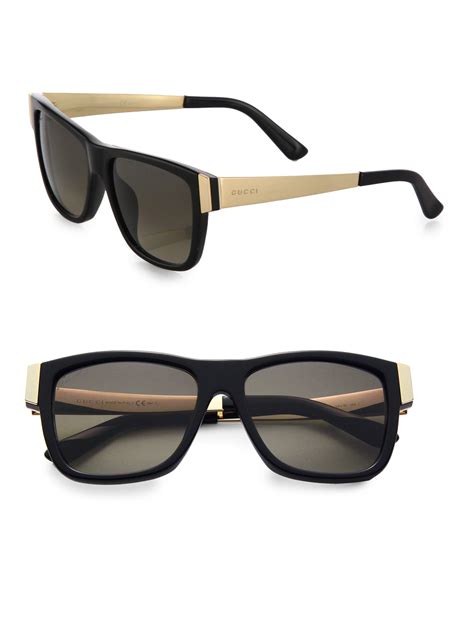 gucci colorblocked 54mm square sunglasses|Gucci square tortoise sunglasses.